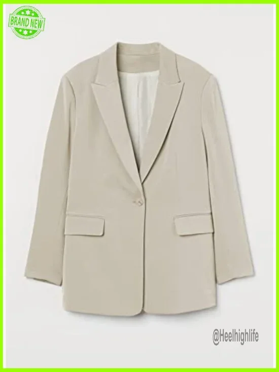 Lightweight Polyester Blazer with Notched Lapel Collar for Business Casual - Picture 6 of 7
